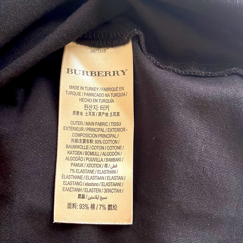 Burberry T-Shirt Black Color Size XS TP - Picture 6 of 6